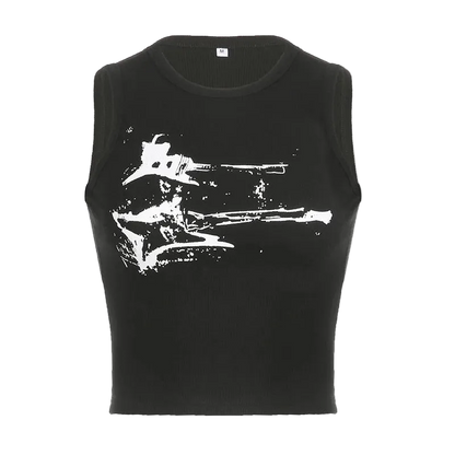 Guitar Print Tank Top