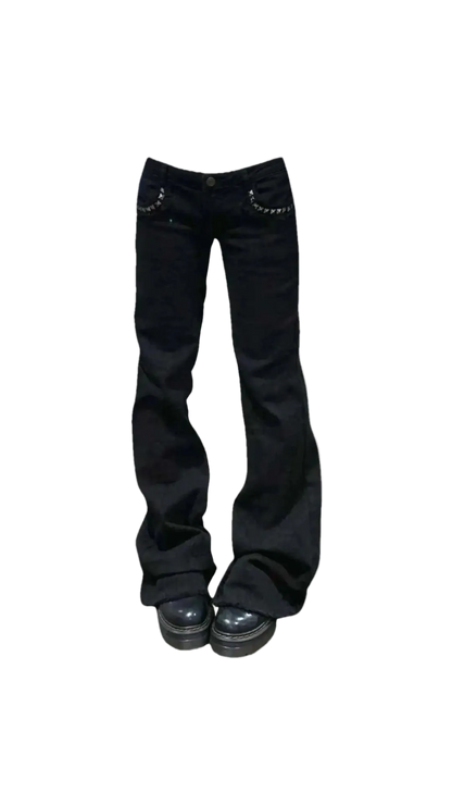 Black Low Rise Jeans